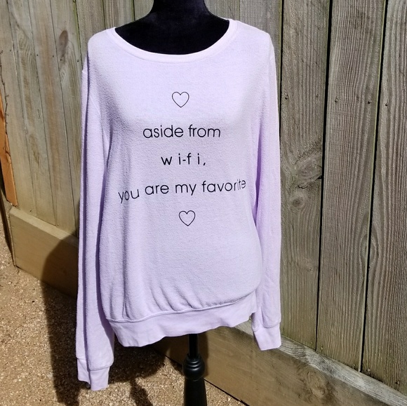 Wildfox Tops - NWOT Aside from Wifi You are My Favorite BBJ